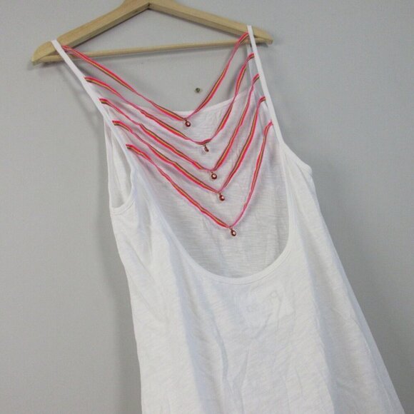 Pitusa Cami Beach Coverup Maxi Dress White Pima Cotton Modal Backless Summer 218 - Picture 7 of 10